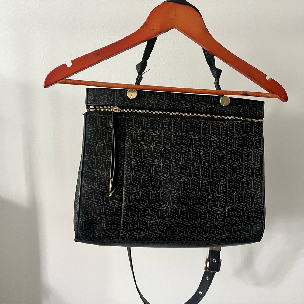 Foley + Corinna Black Patterned Shoulder Bag